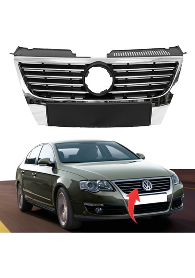 Vw Passat B6 Ön Panjur Geniş Plakalık Sensörsüz 3C0853651AH