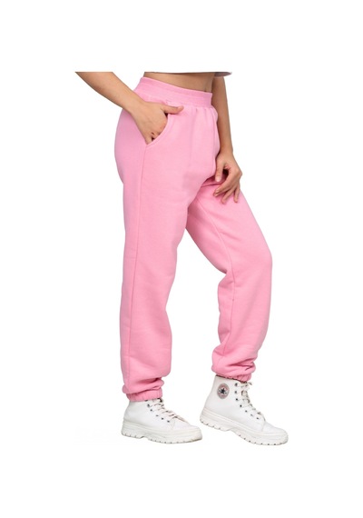 Erdem Kıds Kız Çocuk Paçası Lastikli 3 İplik Şardonlu İçi Pamuklu Okul Eşofman Altı Pantolon Pembe Pembe