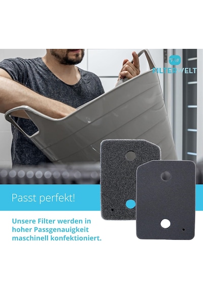 Miele  Uyumlu - 9164761 Kurutma Makinesi İçin 2'li Filtre Seti, Isı Pompalı Kurutucu, İnce Kaba / 207 X 157 X 30 Mm, Sünger F