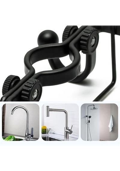 Buffer Paslanmaz Mutfak Banyo Musluğuna Sabitlenebilir Sabunluk
