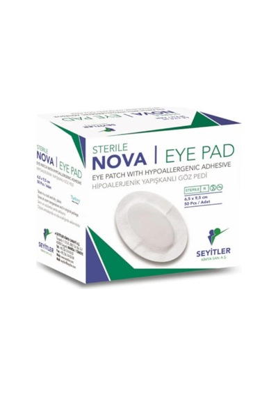 Nova Pad Steril Hipoalerjenık Yapışkanlı Oval Göz Pedi 6.5 x 9.5 CM