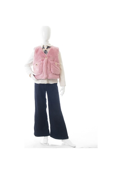 Xo Kids Kız Çocuk Folarlı 3lu Alt Üst Takım 7-14 Yaş 3953-4953 Pembe