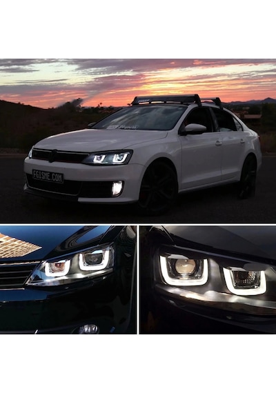 Jetta Çift U Led Far Takımı 2011 Sonrası Mk6
