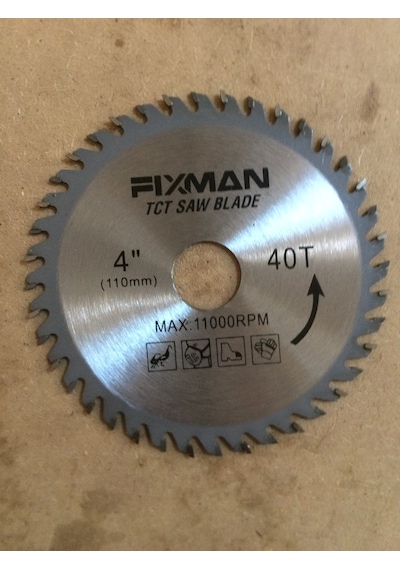 Fixman 110 Mm Elmas Testere Ahşap Kesme Testeresi 40 Diş