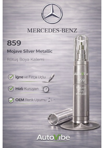 Mercedes-benz Rötuş Boya Kalemi 859 Mojave Silver Metallic