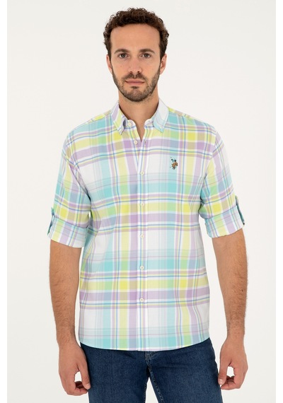 U.s. Polo Assn. Erkek Mint Gömlek Desenli 50283727-vr090 Mint