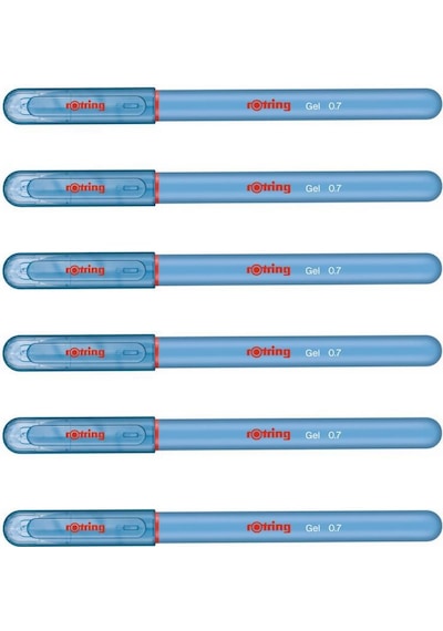 Rotring Jel Mürekkepli Tükenmez Kalem Açık Mavi  6'li