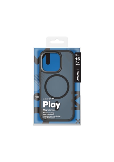 Momax Play CaseForm Apple Uyumlu iPhone 16 Pro Max Magsafe Kılıf Siyah