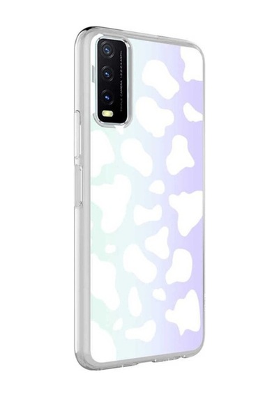 Vivo Y20s Kılıf Zore M-blue Desenli Kapak Cow No2