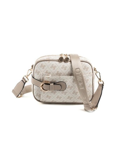 Silver Polo Sp1256 Kadın Çapraz Çanta Monogram Bej-kum