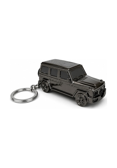 Metal Arazi Aracı Tasarımlı Gazlı Anahtarlıklı Çakmak Alev Ayarlı Dekoratif Model Koyu Gri