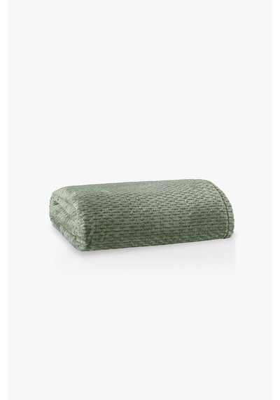 Puffy Aina Tek Kişilik Wellsoft Battaniye - Haki