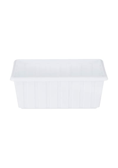 S231 Klasik Balkon Saksı Tabaklı 30cm, 4.3 Litre Beyaz