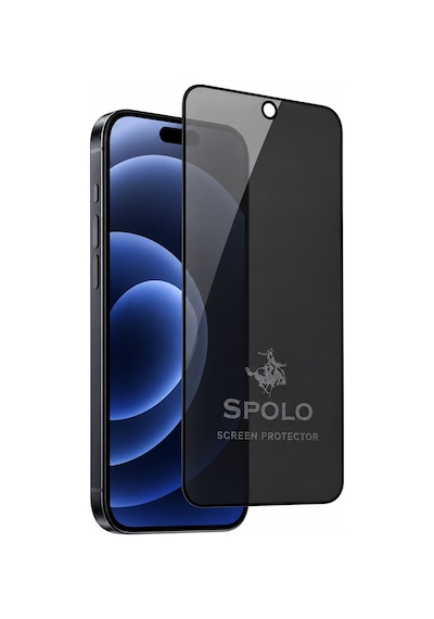 Spolo Apple iPhone Uyumlu  17 Hayalet Ekran Koruyucu Gizlilik Camı Yan Görüş Önleyici Ekran Koruma