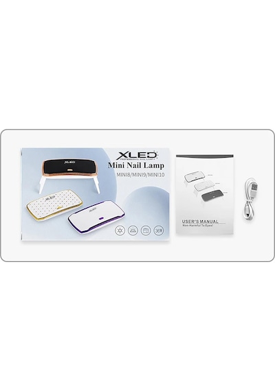 Xled Portatif Mini Uv Led Lamba Manikür Tırnak Kurutucu Siyah 36w