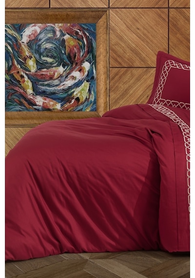 Nazik Home Vienza Bordo Nevresim Takımı Çk Bordo