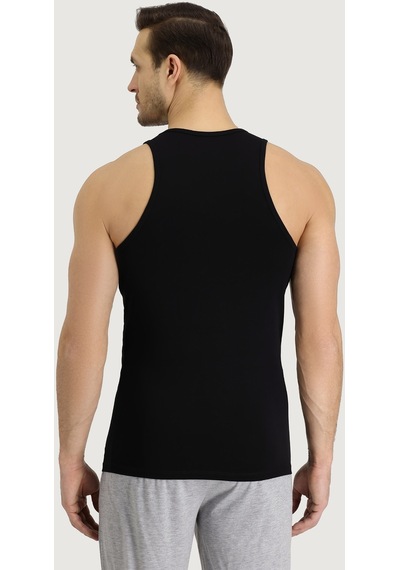 Kiğılı 2'Li Comfort Hipster Pamuklu Atlet & Boxer Seti Hy22Sykgab008 Siyah