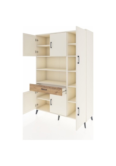 Hyperion Dolap 10 Raflı Tek Çekmeceli 6 Kapaklı 132x44x195 Aytaşı-aytaşı/çam Aytası/atlas Çam Hyperion Dolap 10 Raflı Tek Çekmeceli 6 Kapaklı 132x44x195 Aytaşı-aytaşı/çam Aytası/atlas Çam