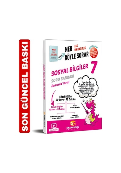 Sinan Kuzucu Yayınları 7. Sınıf Sosyal Bilgiler Soru  Bankası