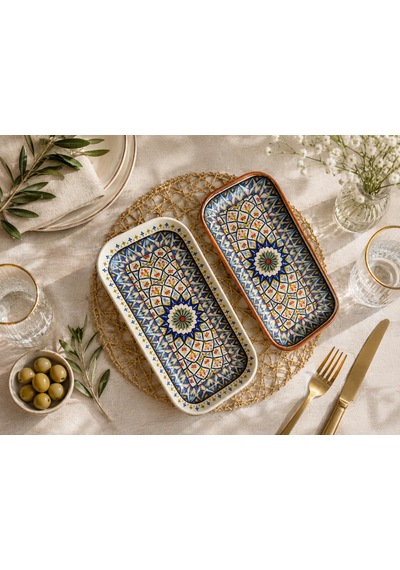 Royal Sapphire Beyaz Pergamon 2 Adet 28 Cm Kayık Tabak Horeca Profesyonel Serisi