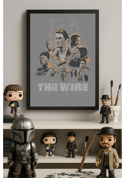 The Wire Siyah Ahşap Çerçeveli Poster, Film Duvar Tablosu