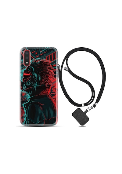 Samsung Uyumlu Galaxy A02 Kılıf Ipli Askılı Mask Mand 1686