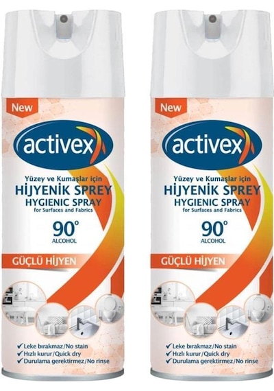 Activex Hijyenik Kumaş ve Yüzey Spreyi 400 ml X2