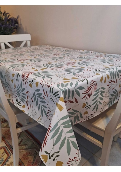 Elyaflı Pvc Masa Örtüsü Modern, Dayanıklı, Silinebilir Ve Şık Görünüm Fnt8274 Yeşil