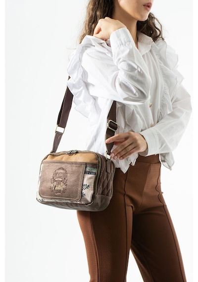 Baginn Retro Vegan Deri Amazing Ventis Kadın Postacı Çanta 27 18 Cm Suni Deri Omuz Çantası Çok Cepli Kahverengi