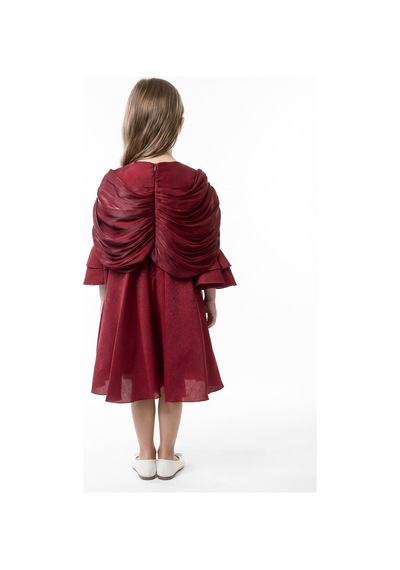 Xo Kids Kız Çocuk Elbise 3-10 Yaş 989 Bordo