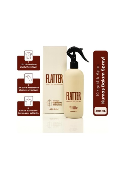 Flatter Kırışıklık Açıcı Ve Kumaş Bakım Spreyi Ütüsüz Pratik Çözüm 400 Ml Tekli