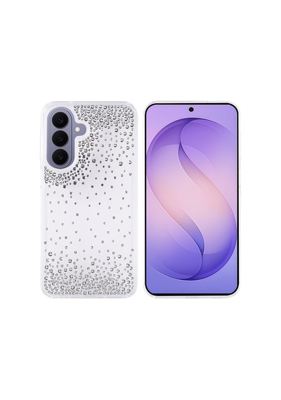 Maks Technology Samsung Galaxy Uyumlu S26 Plus Kılıf Airbag Tasarımlı Damla Taşlı Şeffaf Mkst Pera Silikon Kapak - Şeffaf
