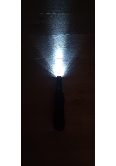 Baginn 10 Telli Full Otomatik El Fenerli Şemsiye 95 Cm Çap 33 Cm Kapalı Boyut Çanta Boy Çelik Telli Siyah