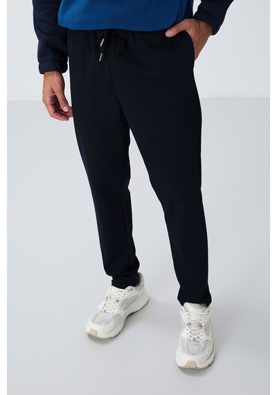 Tommy Life Lacivert Yüzeyi Dokulu Standart Fit Erkek Eşofman Alt - 82155
