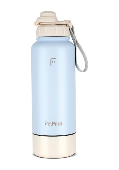 Petpard 2 İn 1 Kedi & Köpek Mama Kabı Ve Paslanmaz Çelik Termos, 1 Litre, Mavi