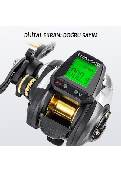 Fasnova Store Dijital Göstergeli Sayaçlı Baitcasting Olta Makinesi 12 Kademe Manyetik Frenli Çıkrık