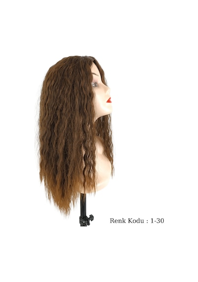 Peruk Ankara Fiber Sentetik Afro Su Dalgası Peruk Kahve Bakır Ombre No-1-30