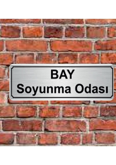 10X20 Cm Bay Soyunma Odası Yazılı Metal Yönlendirme Le