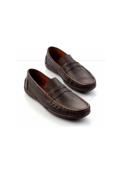 Bambi Kahve Leather Erkek Loafer Ayakkabı E01396070140 Kahve