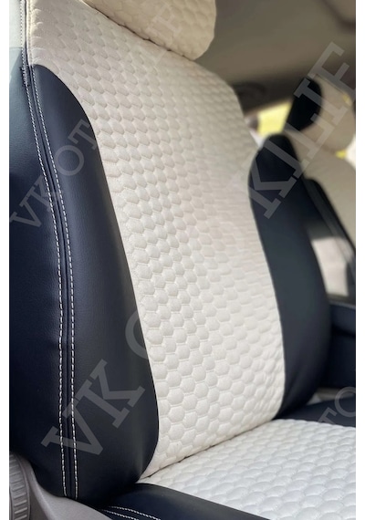 Vk Auto Volkswagen Passat B6 Araca Özel Koltuk Kılıfı Bej-siyah