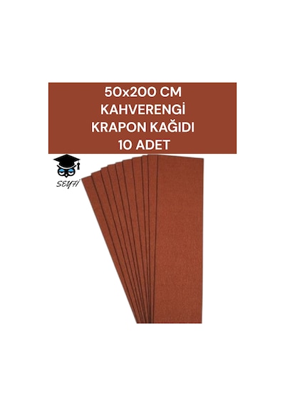 50x200 Cm Kahverengi Krapon Kağıdı 10 Adet