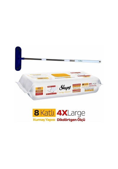 Easy Clean Arap Sabunu Katkılı Yer Temizlik Havlusu 50 Yaprak Pafilya Mop Temizlik Seti