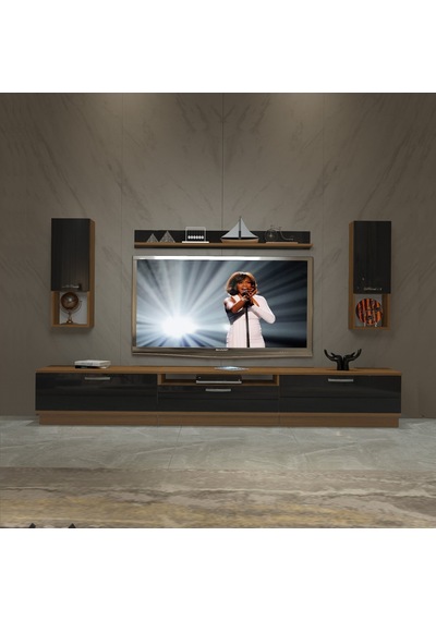 Decoraktiv Trendstyle 270da Mdf Tv Ünitesi Tv Sehpası Ceviz - Siyah