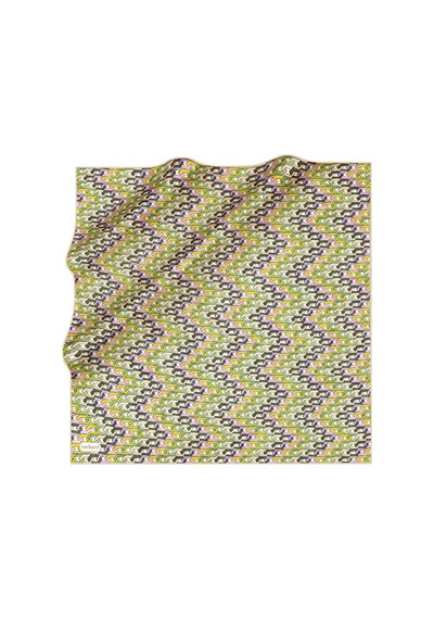 Cacharel Zincir Desenli Twill Eşarp Yeşil yeşil