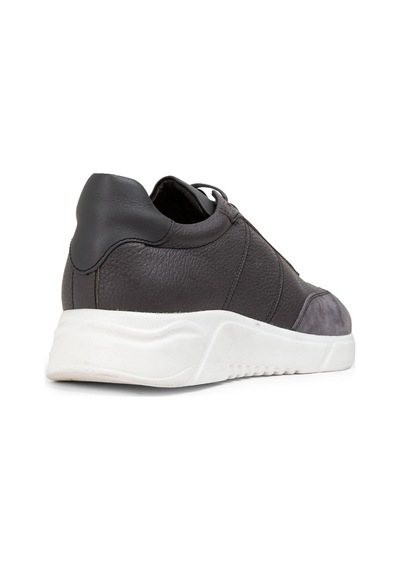 Deery Hakiki Deri Gri Erkek Sneaker Ayakkabı - 01961Mgrıp01 Gri