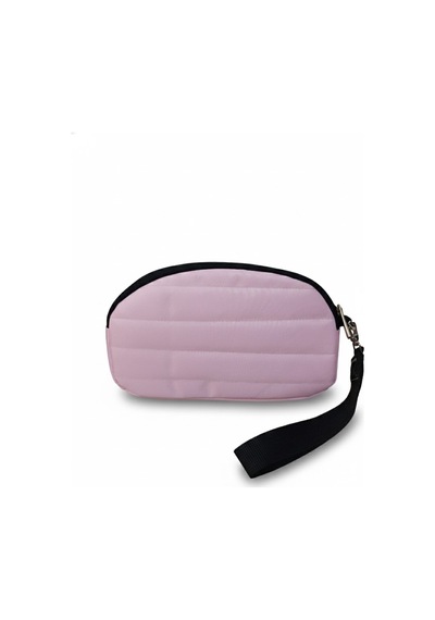 Newish Polo Portföy Stil Çift Gözlü Makyaj Ve El Çantası-dokulu Model Pembe