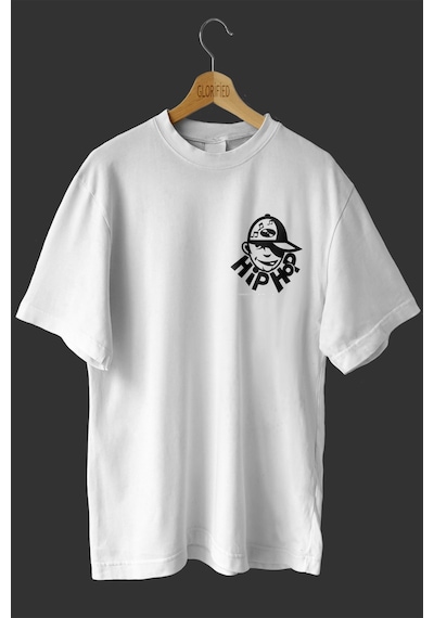 Noıssey -wed Hip Hop Tasarım Baskılı Oversize T-shirt Tişört Beyaz