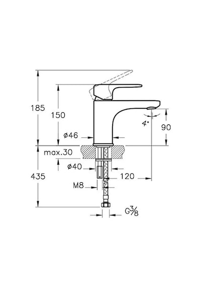 Artema Root Round A4270536 Lavabo Bataryası Mat Siyah