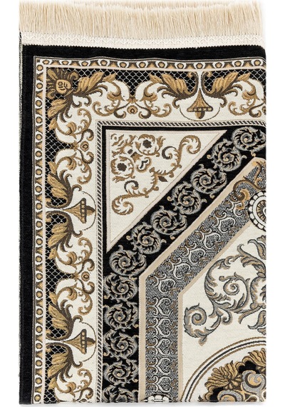 Desenli Şönil Seccade - Siyah