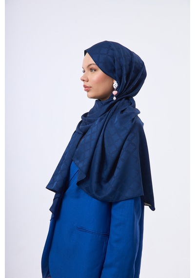 Mirsoy Scarf Lina Modern Desen Şal Lacivert